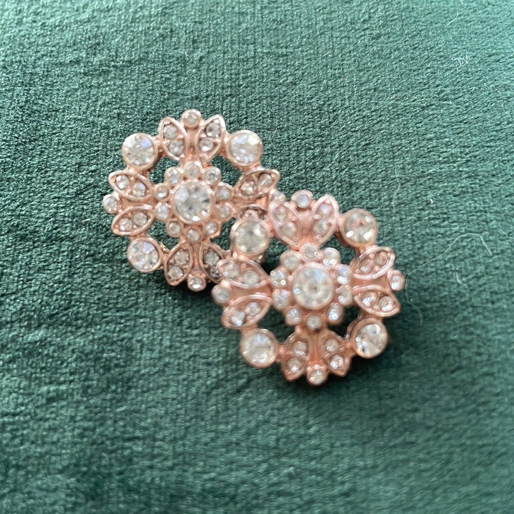 Rose gold post earrings